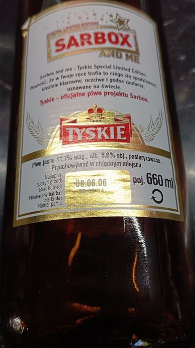 Butelka kolekcjonerska Sarbox Tyskie