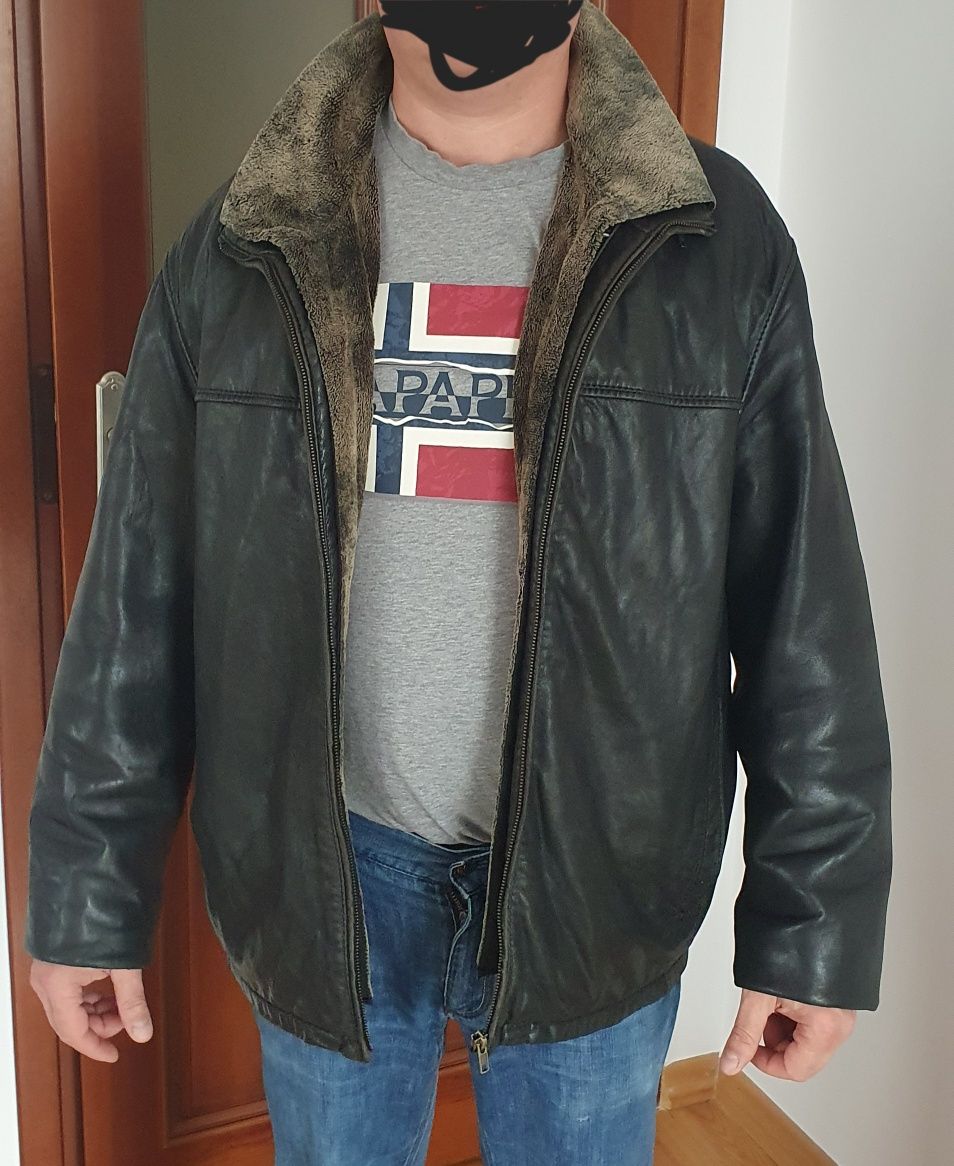 Skórzana kurtka zimowa Milestone rozm XL