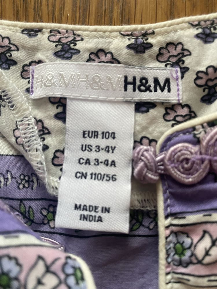 Sukieneczka z indyjskiej bawelny H&M