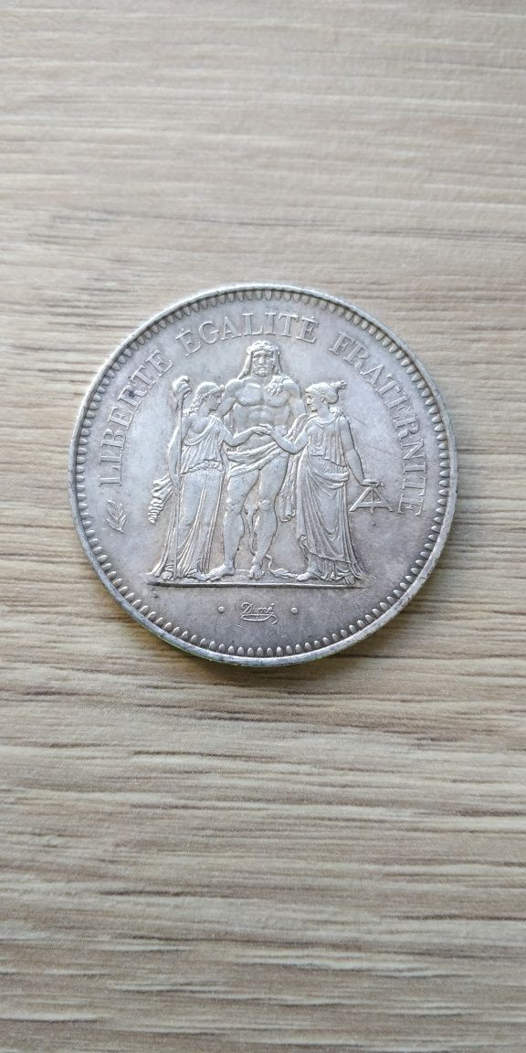 50 franków 1975, Francja, srebro