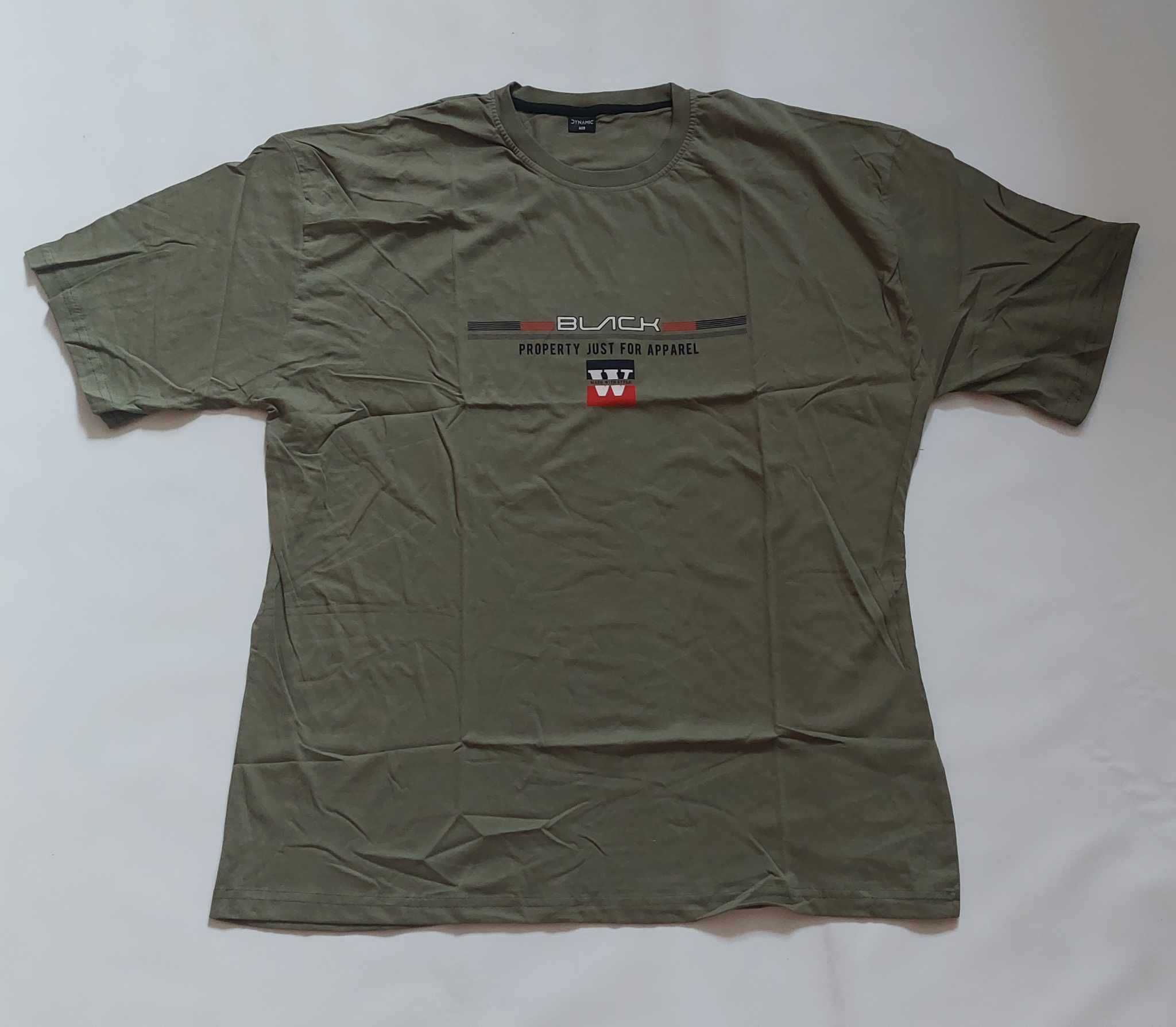 Koszulka męska duży t-shirt męski bawełna Dynamic 8XL obwód 138 cm