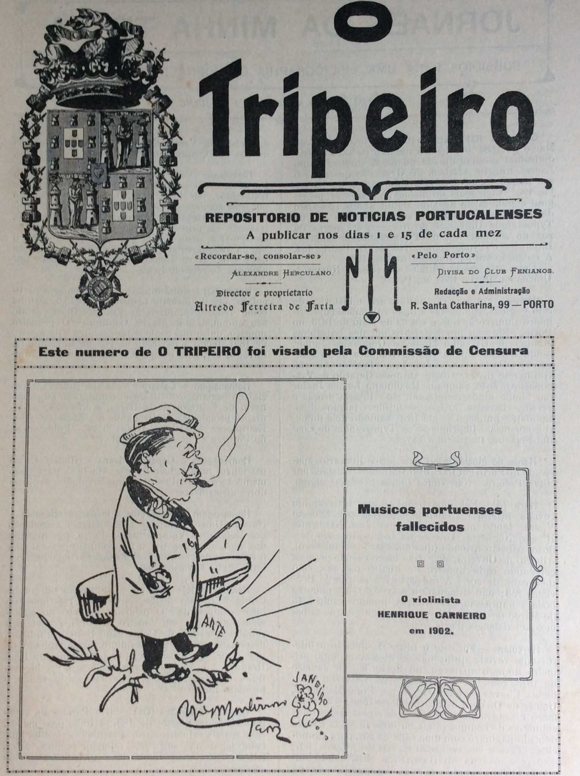 Histór. do Porto e arredores. O TRIPEIRO, 1927 completo, 24 unid.