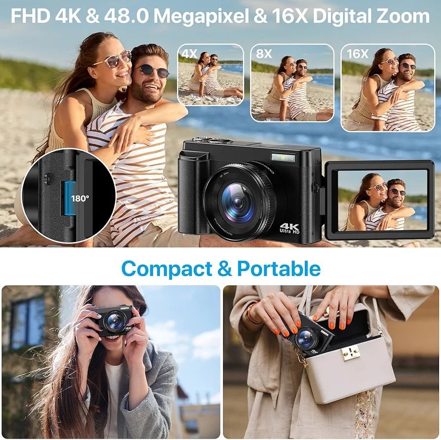Câmara Digital 4K Ultra HD - 48MP
