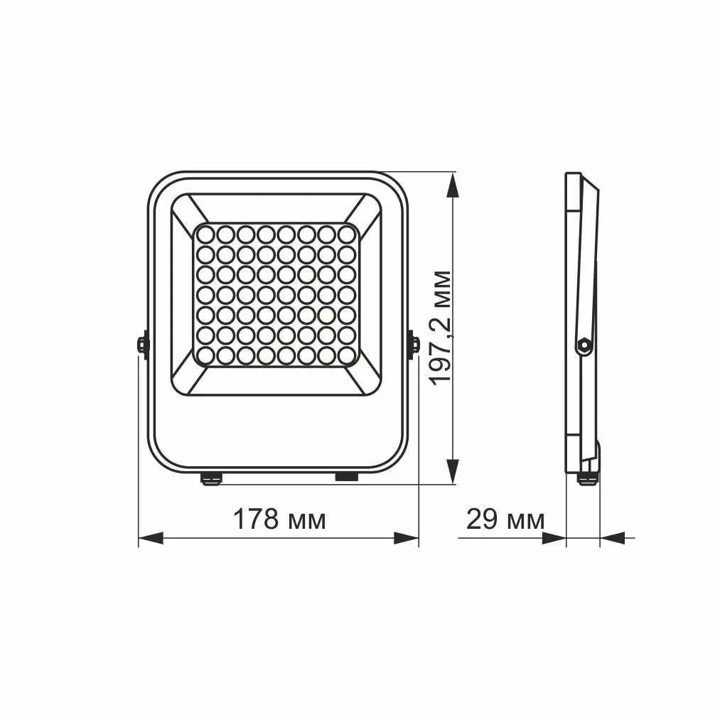 Прожектор LED VIDEX PREMIUM 30W 5000K 12-48V Gray