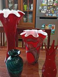 wielokolorowe szklo wazony cena za sztuke wazon  czerwony szklo murano