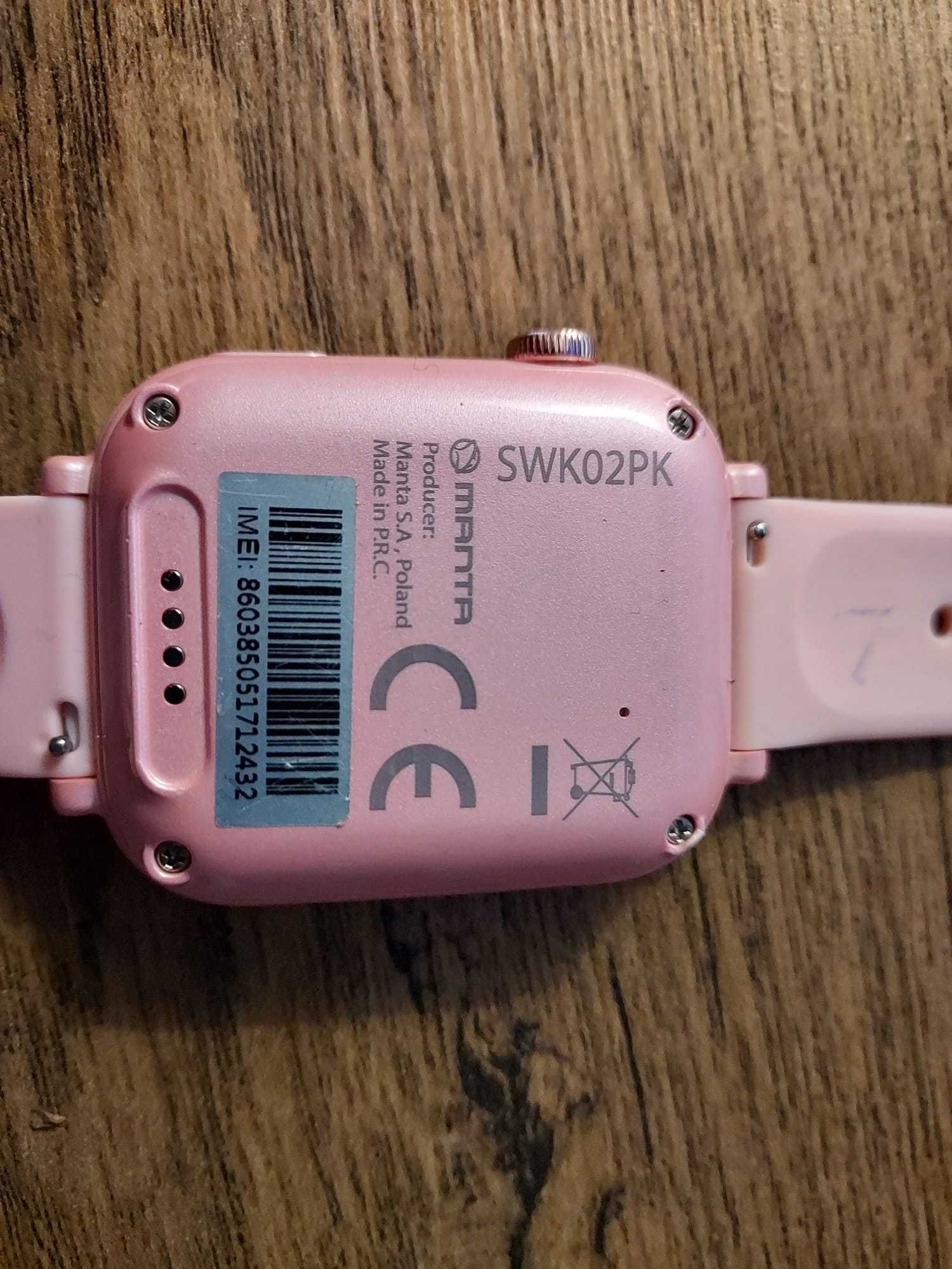 Smartwatch dla dzieci Manta Kevin SWK02PK różowy Komplet