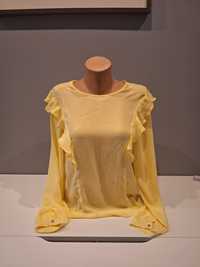 Żółta bluzka z falbanką
