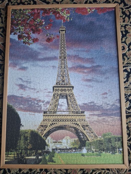 Wieża Eiffla puzzle obrazy ramka