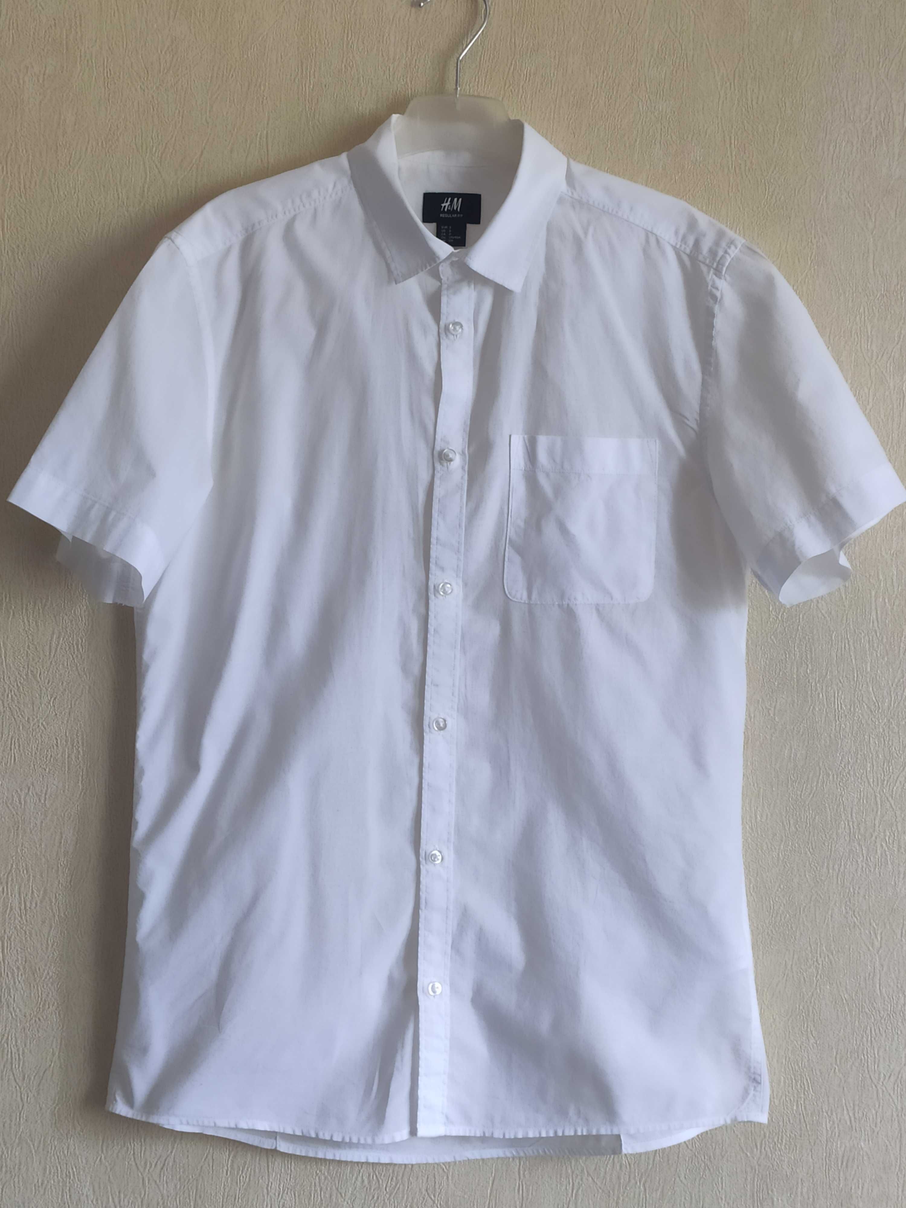 Рубашка мужская H&M с коротким рукавом размер S