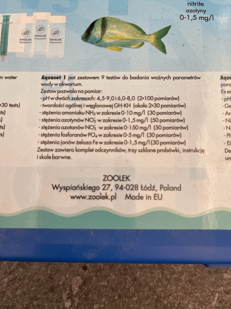 ZOOLEK AQUASET 1 BASIC 9 testów walizka