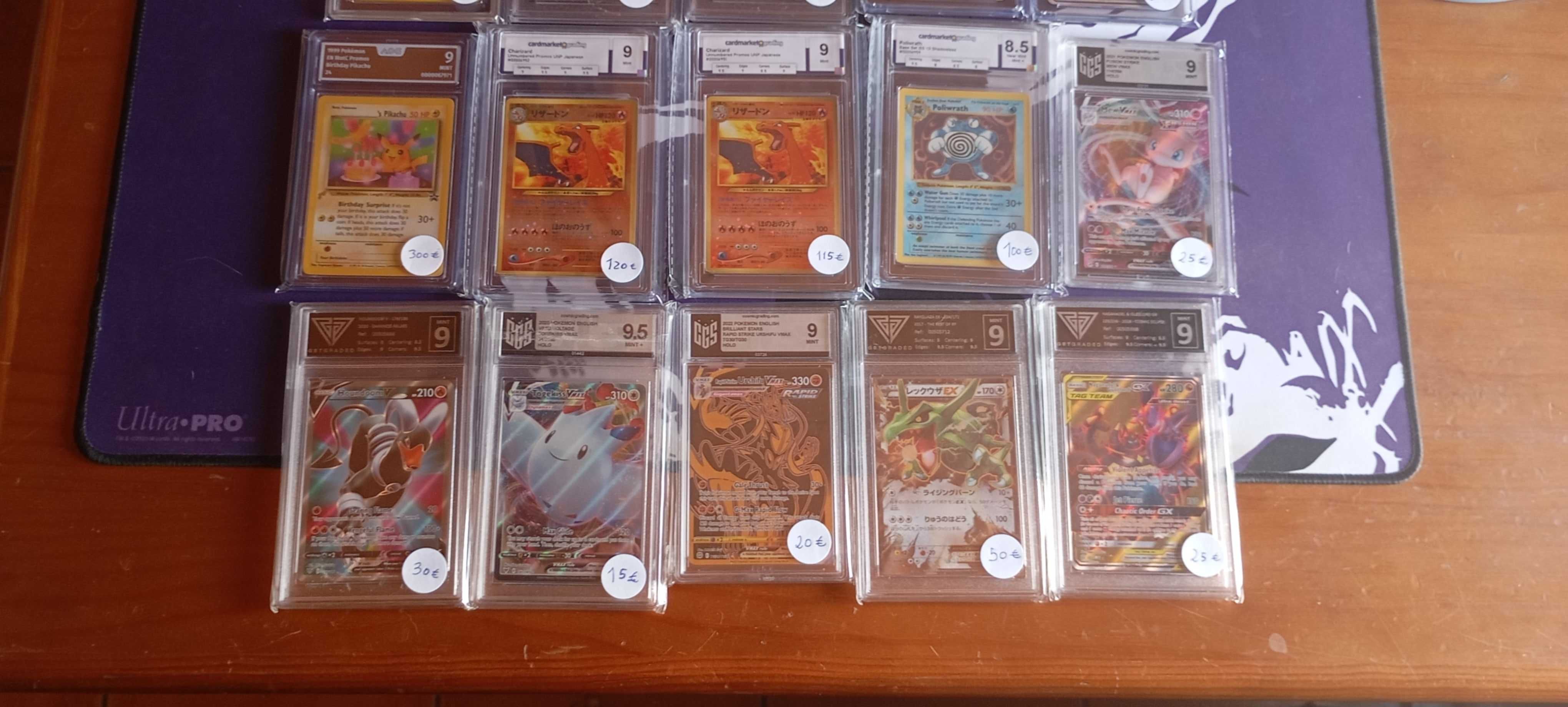 Cartas pokemon  avaliadas