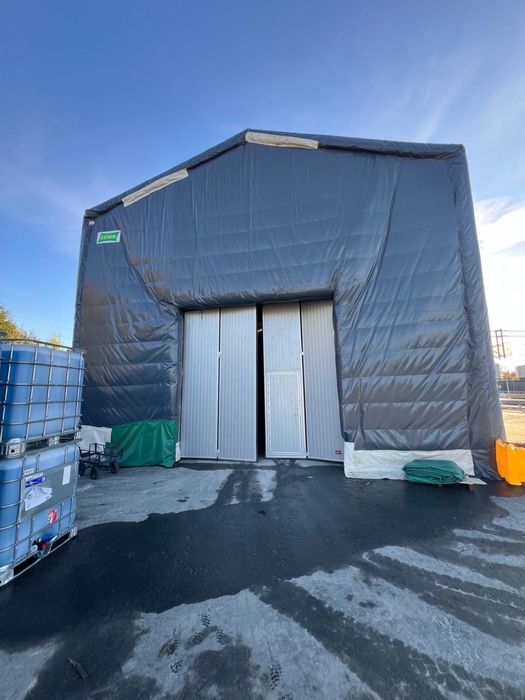 Hala magazynow namiotowa Skandynawska ocieplana 12x10x6 + bramy drzwi