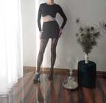 Classic mini Black skirt Old money French Chic Czarna mini spódnica