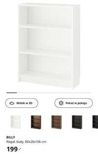 Regal billy ikea na książki na zabawki na auta