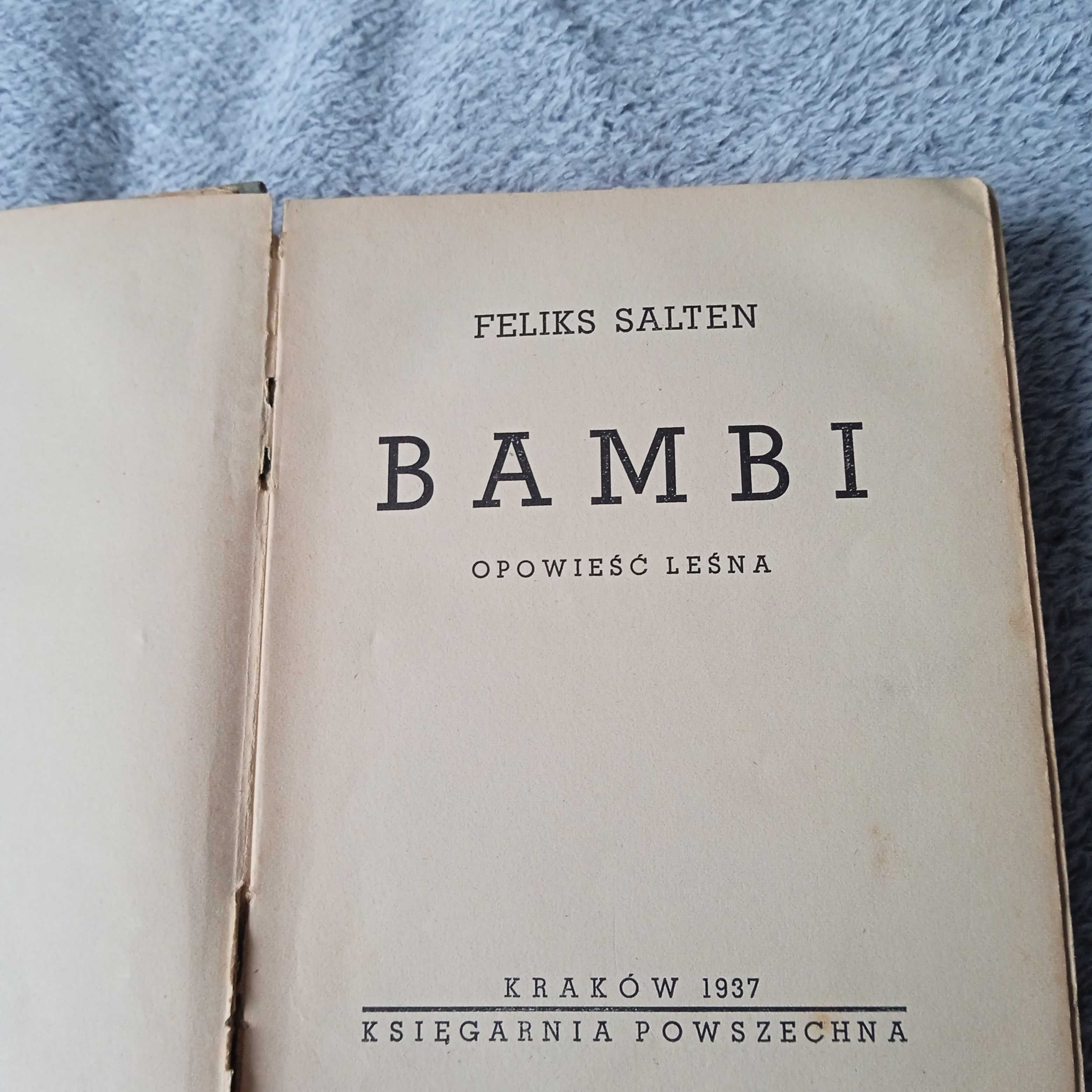 Książka Bambi, Feliks Salten, I wydanie