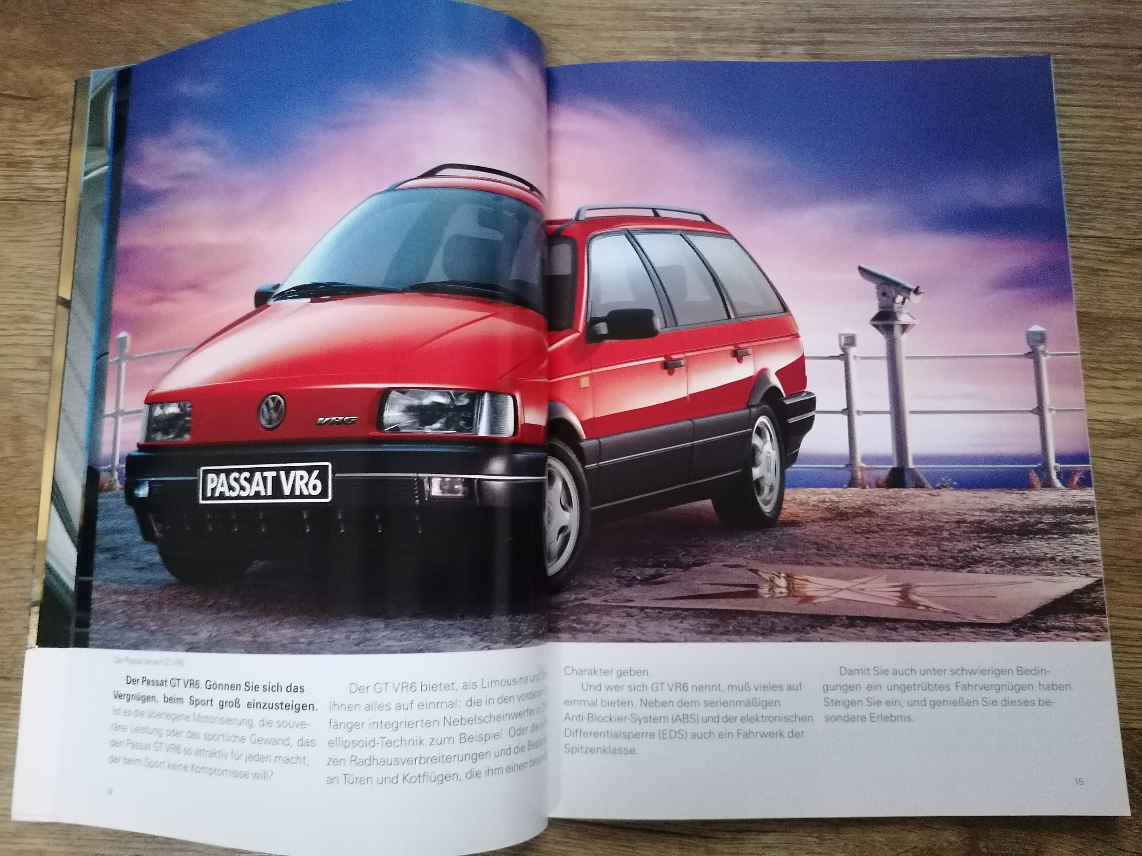 Prospekt VW Passat B3 VR6 GL, GT, Exclusiv