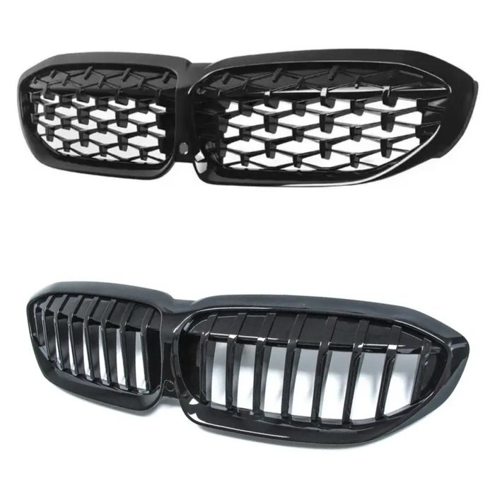 Ноздрі решітки радіатора BMW 3 G20 G21 G28 Diamond Black чорні