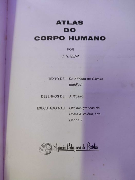 Raro Atlas do Corpo Humano de J.R.Silva Agencia Portuguesa de Revistas