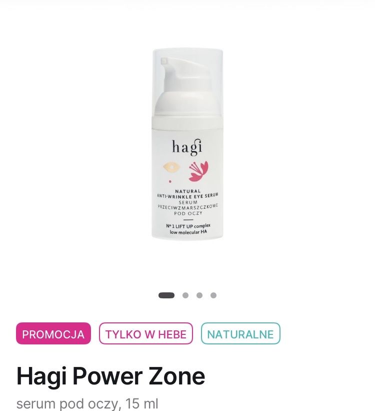 Kremy po oczy- garnier z witaminą C oraz Hagi krem przeciwzmarczkowy