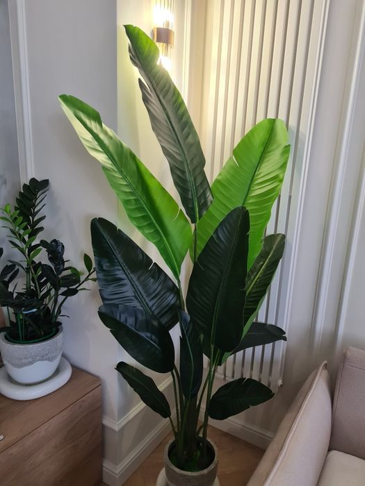 HIT Sztuczne Drzewo Bananowe Sztuczny Bananowiec Roślina Palma 180cm