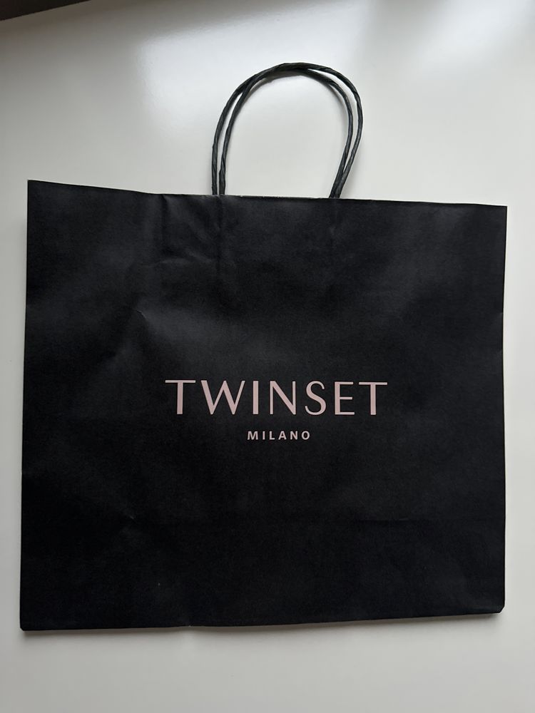 Twinset Milano torba prezentowa papierowa czarna  27/31