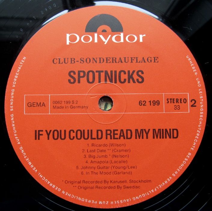 The Spotnicks – If You Could Read My Mind, winyl 12'', 33 rpm, EX+