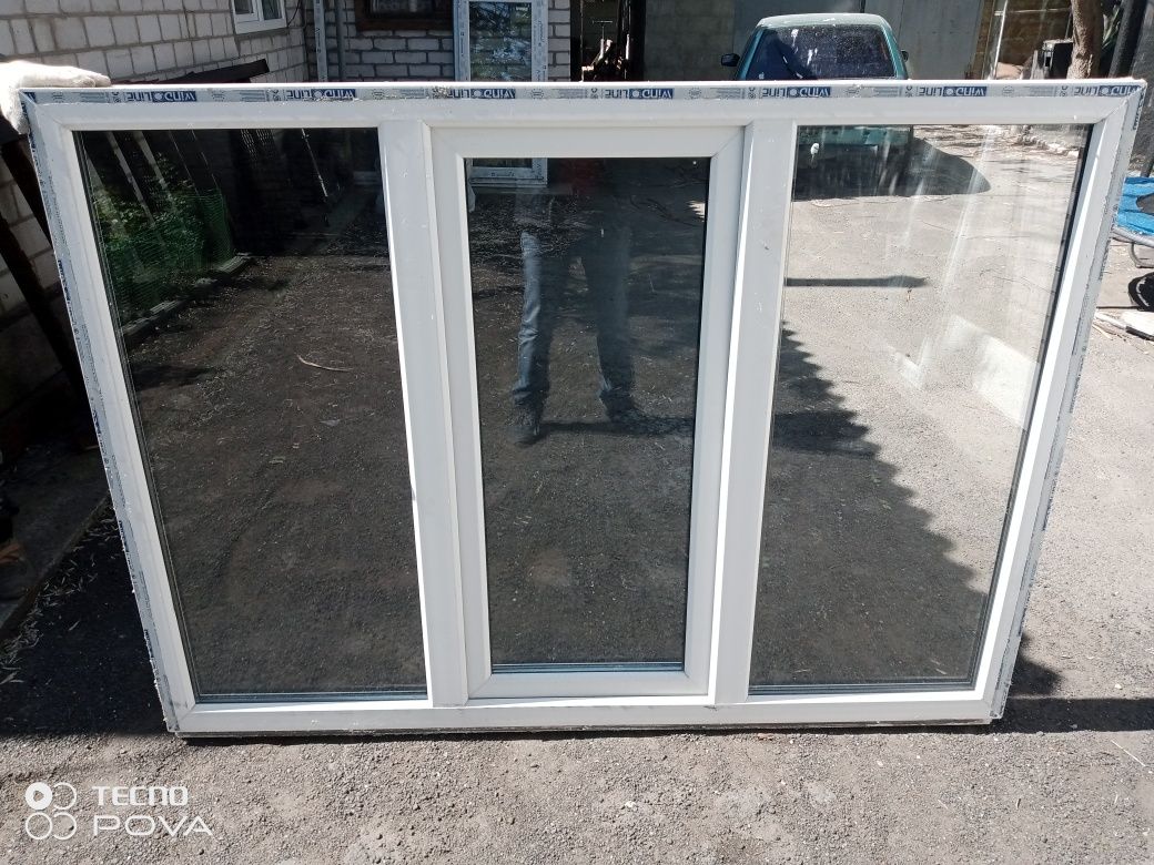 Окно.Вікно.ПВХ(132х183см)металопластиковое.
