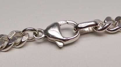 Srebrna bransoletka pancerka 21,5 cm. 5 mm.