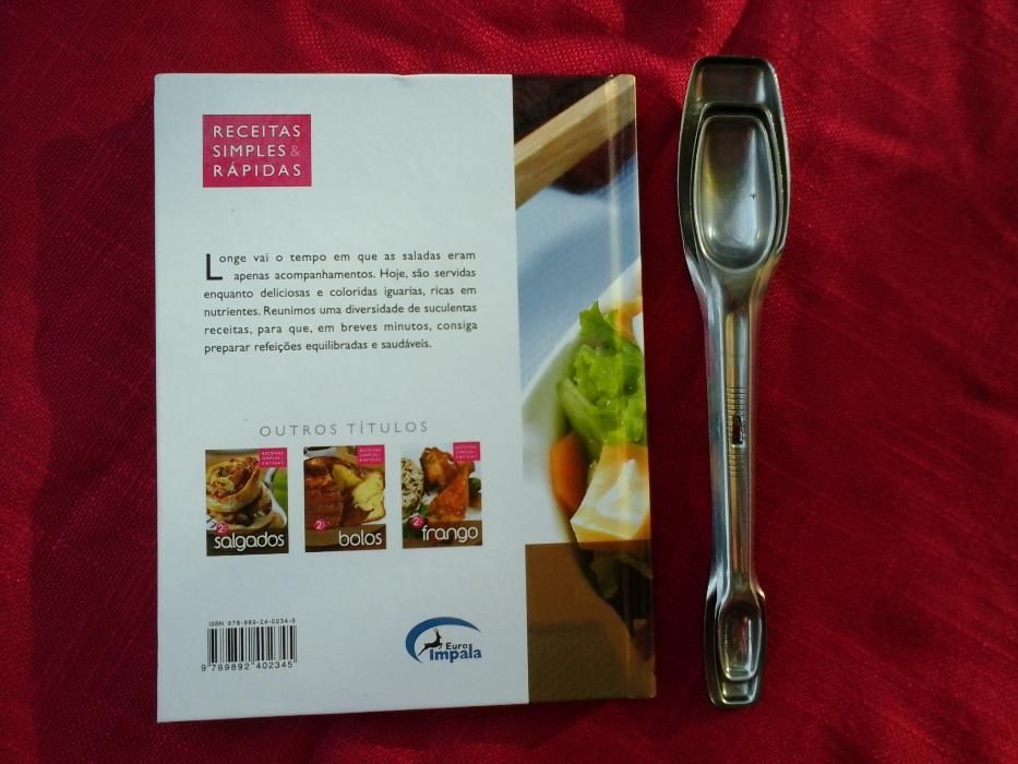 KIT Receitas SIMPLES & Rápidas/SALADAS + 6 Colheres/MEDIDA-INOX-Oferta