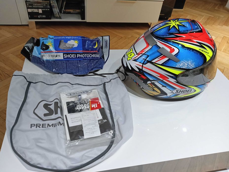 kask  SHOEI X-SPIRIT III Daijiro+Interkom +szyba FOTOCHROM  rozm.M