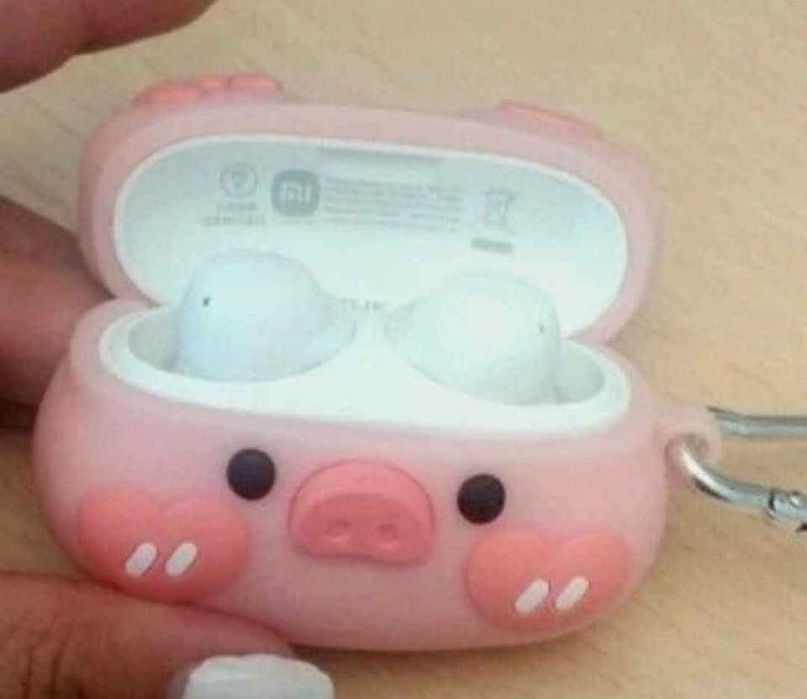 Capa fofa para Redmi Buds 3 Lite com porta chaves