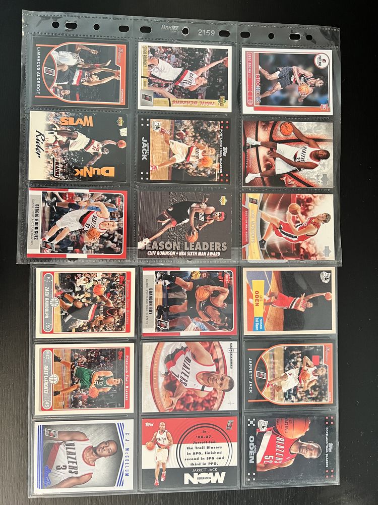 Karty NBA Portland Trail Blazers 99 szt Lillard, Drexler, McCollum