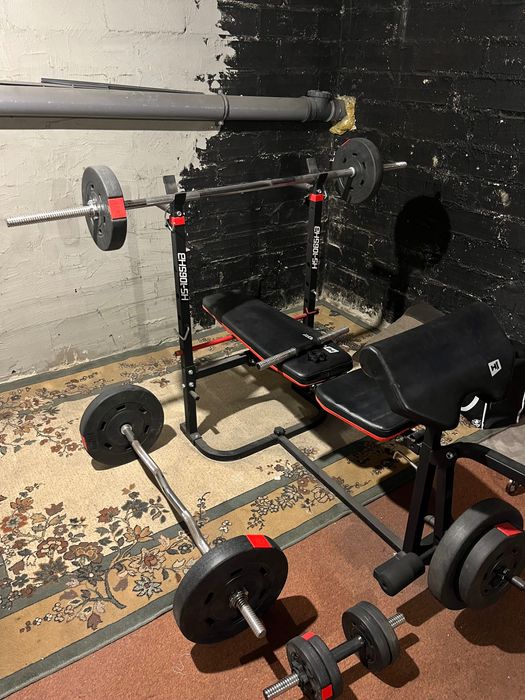 Ławeczka zestaw do ćwiczeń+ obciążenie 120 kg