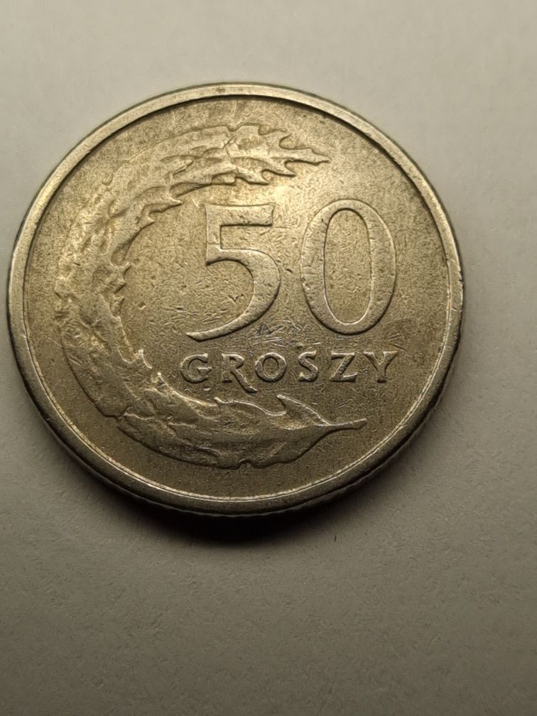 Moneta 50 groszy z 1990 roku. Ładna. Okazja.