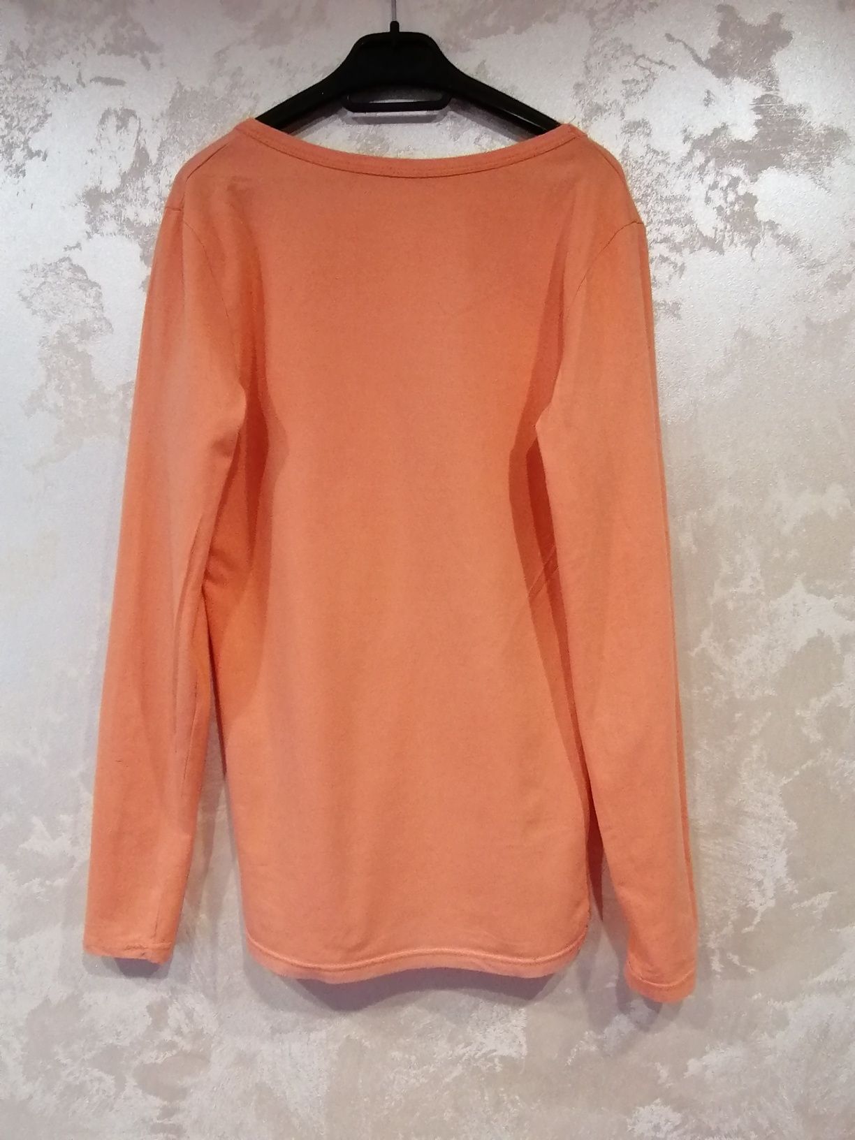 Pomarańczowa bluzka w stylu Basic