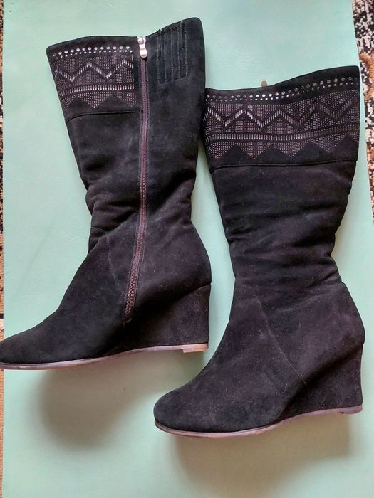 Сапоги замшеві 41-42 розміру