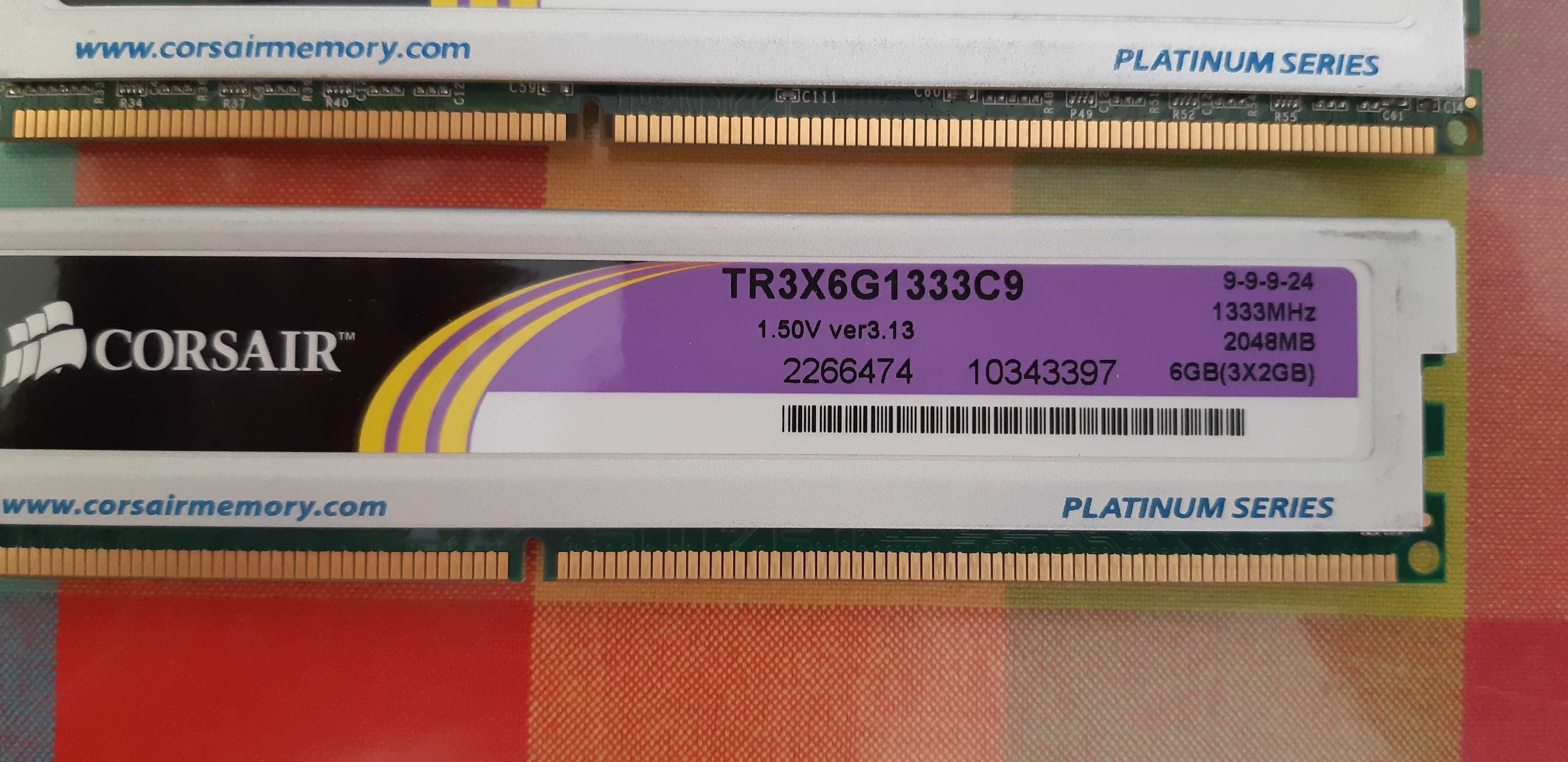 Pamięć RAM Corsair XMS3 DDR3 6GB (3x2 GB) 1333MHz