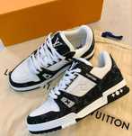 ButyBlack LouisVuitton LvDamskie i MęskieCasualoweTrampki Trainer,42