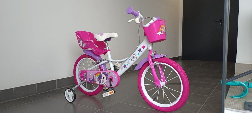 Rower dla dziewczynki 16 cali Unicorn, rower Minnie Mouse 16 cali