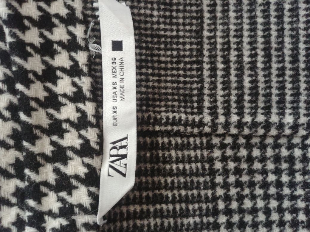 Płaszcz damski w pepitke Zara xs 34