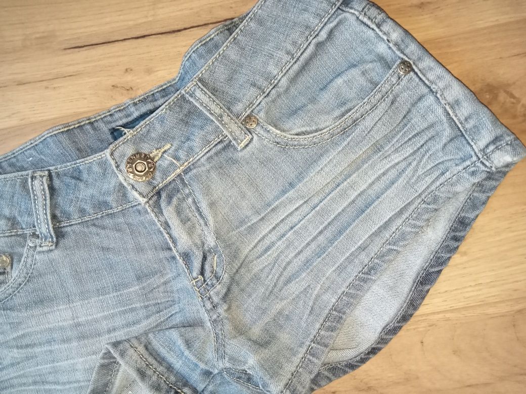 2x Krótkie spodenki szorty damskie jeans S