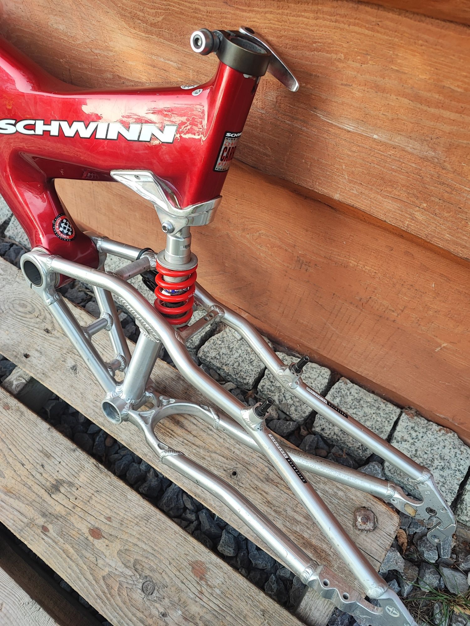Rama rowerowa full Schwinn S10 Carbon alu 26 Retro MTB Rock Shox