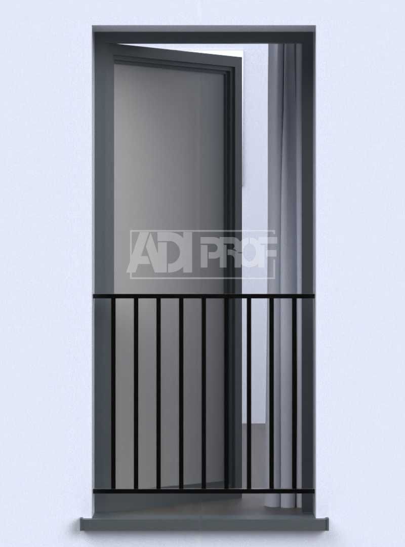 Balkon francuski aluminiowy balustrada francuska aluminium