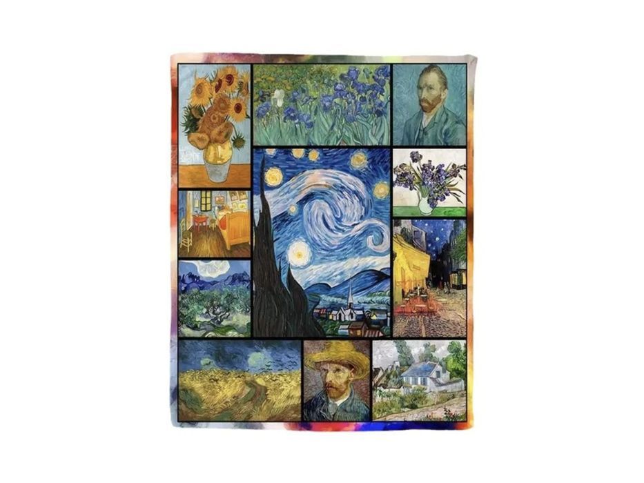 Koc - V. van Gogh, kolaż wzór 2