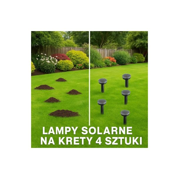 Odstrasacz na krety 4 szt na słońce ODSTRASZACZ NA KUN GRYZONI K