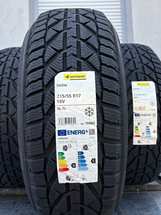 4szt NOWE! zimowe 215/55r17 Kormoran Snow 98V XL prod 2025rok! 5lat gw