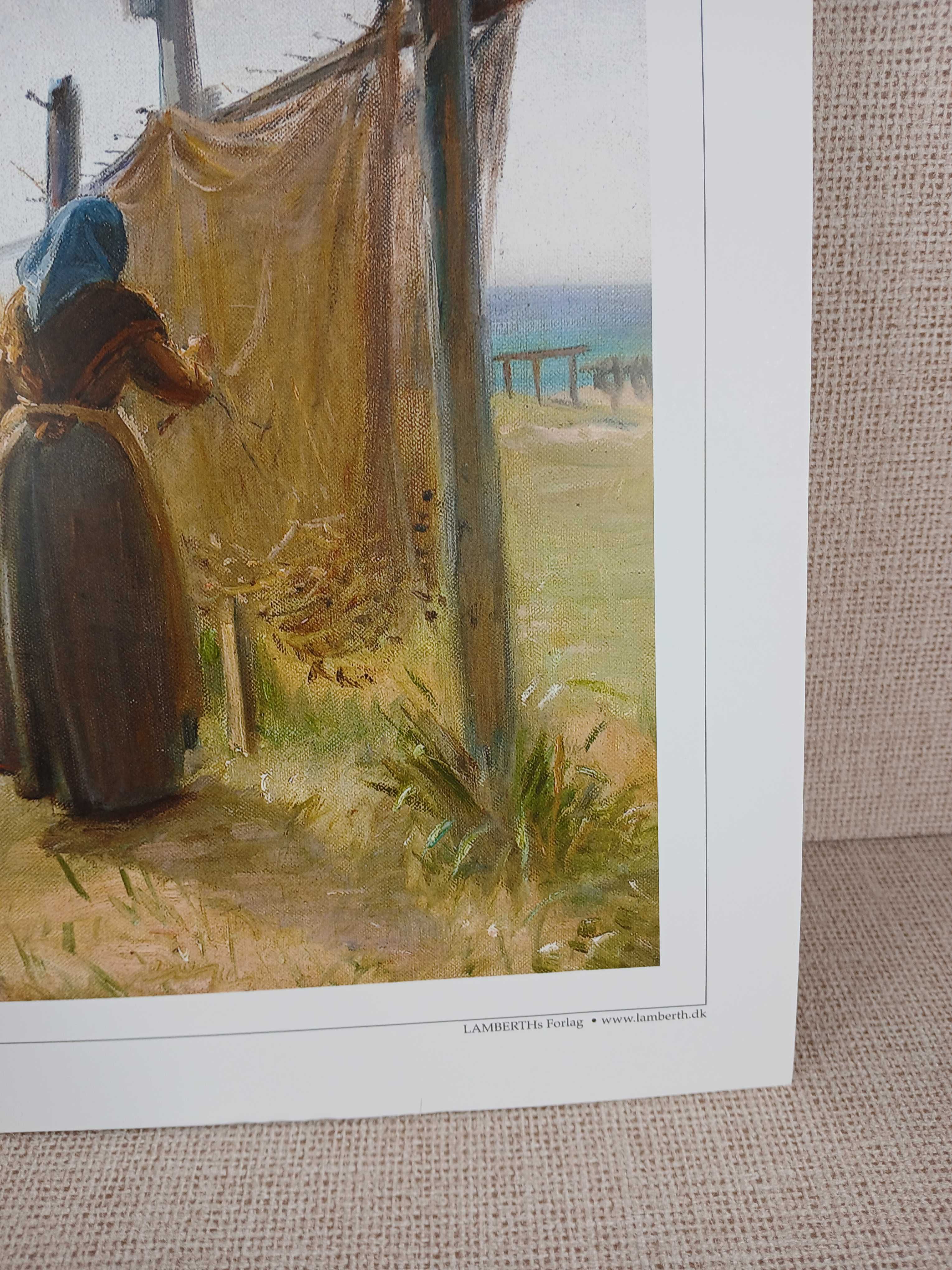 Grafika do oprawy M Ancher På stejlepladsen Lamberths 30x40 Dania Nowa