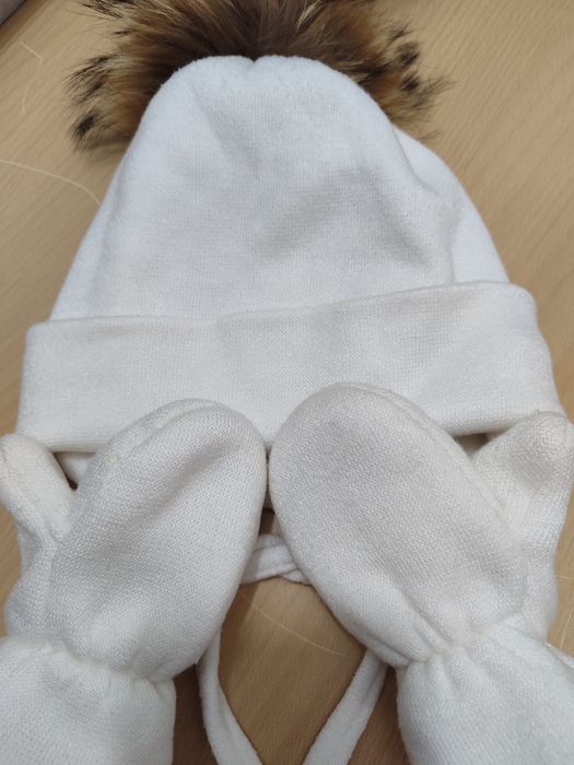 Набір шапка дитяча зимова рукавички шарф 1-1,5 роки