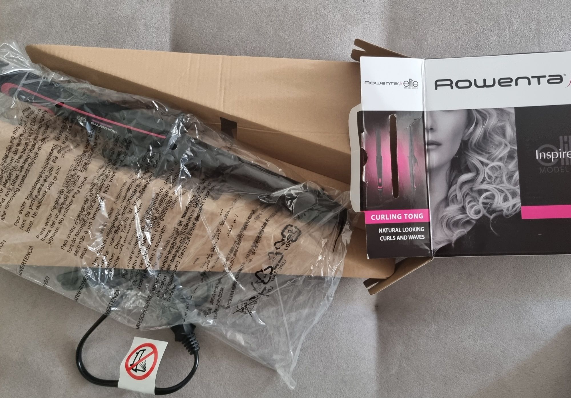 *NOVO* Rowenta 25mm Curling Tong for Elite Model Look