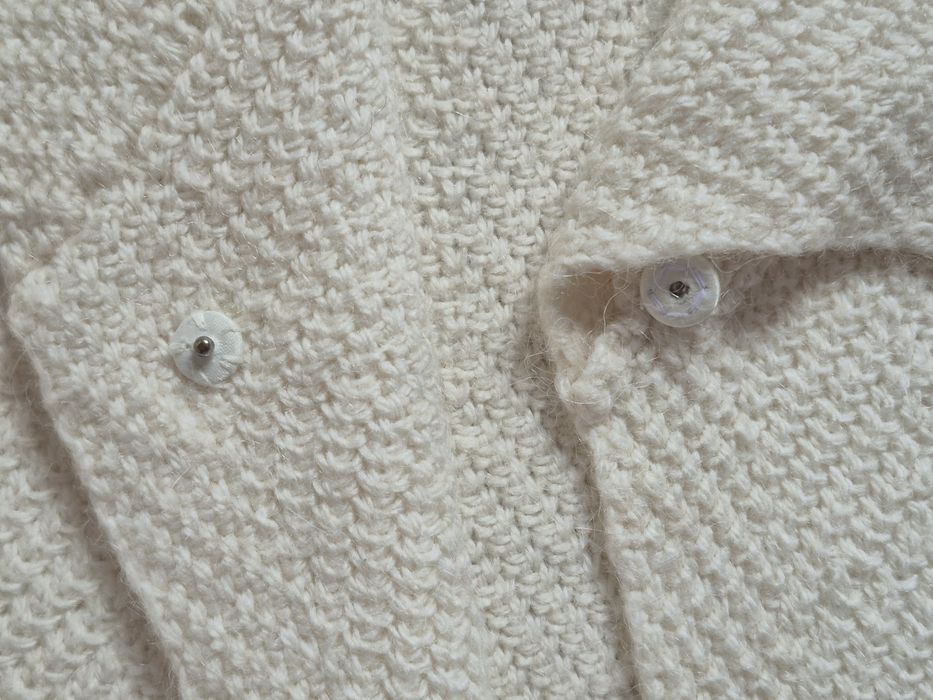 Marks&Spencer kremowy sweter kardigan z alpaką r. 40-44